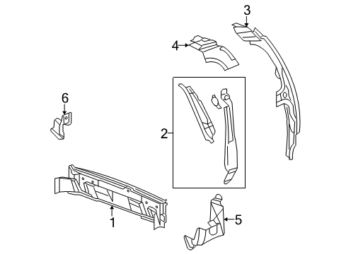 2006 Chevy Uplander Rear Body Diagram