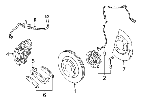 2005 Chevy SSR Electronic Brake Control Module Assembly (Remanufacture) Diagram for 19245462