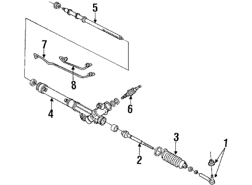 1995 Pontiac Trans Sport Pipe Assembly, P/S Gear Outlet Diagram for 26021306