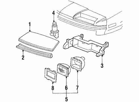 1987 Buick Skyhawk Headlamps Diagram 2 - Thumbnail