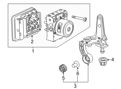 2021 Cadillac XT5 ABS Components, Electrical Diagram 2 - Thumbnail