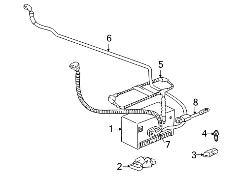 1999 Cadillac Seville Cable Asm,Battery Negative Diagram for 88953170