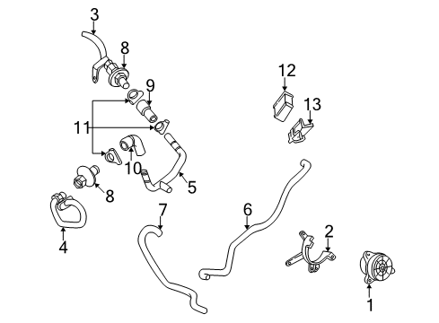 2002 Chevy Corvette Bracket, Secondary Air Injection Pump Diagram for 12566934