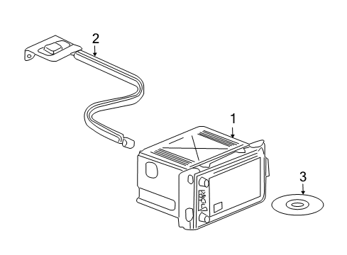 2007 Hummer H3 Module Assembly, Radio Antenna Diagram for 10355766