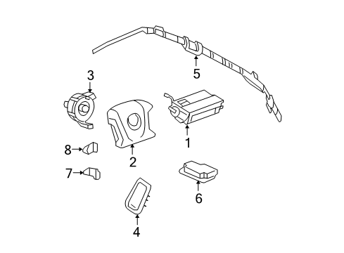 2007 Buick Lucerne Air Bag Components Diagram