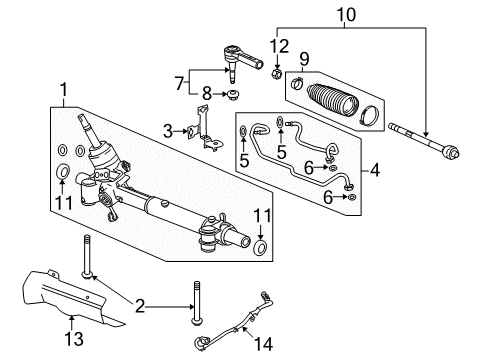 2014 Buick LaCrosse Ring, Steering Linkage Inner Tie Rod Dampener Diagram for 13277645