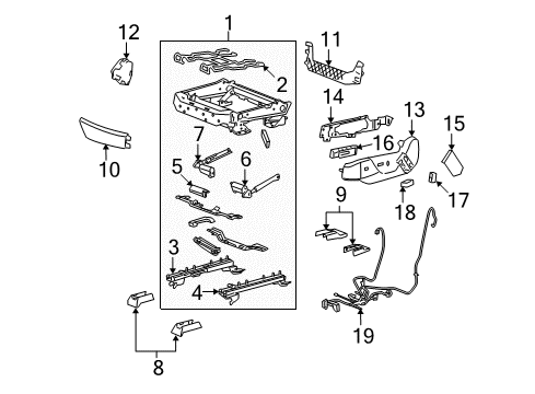 2008 Cadillac CTS Harness Assembly, Driver Seat Control Module Wiring Diagram for 25780744