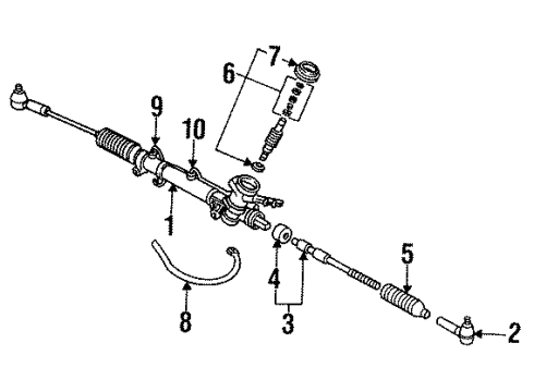 1995 Saturn SL Gear Kit,Steering (Remanufacture) Diagram for 19330465