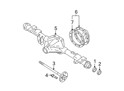 2011 Chevy Suburban 2500 Axle Housing - Rear Diagram