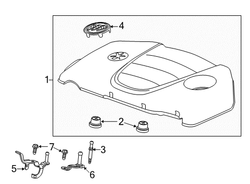 2016 Buick Verano Retainer, Intake Manifold Sight Shield Diagram for 24453627