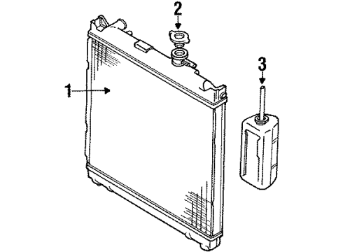 1998 Chevy Tracker Engine Coolant Recovery Tank Hose Diagram for 91172383