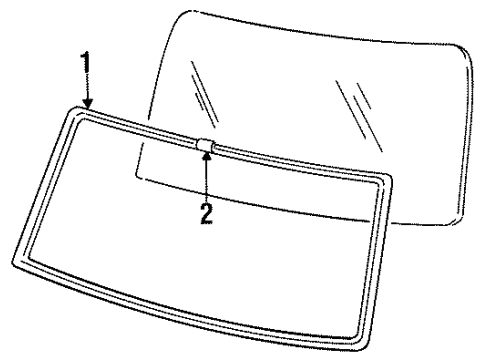 1996 Chevy P30 Molding,Windshield Reveal Diagram for 15978013