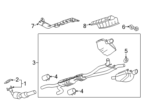 2011 Chevy Camaro Exhaust Components Diagram 2 - Thumbnail