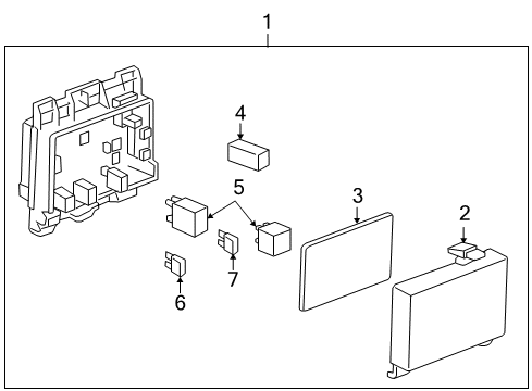 2005 Pontiac G6 Cover, Rear Body Fuse Block Diagram for 15891536