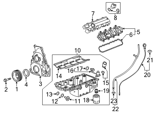 2020 Chevy Camaro Engine Parts & Mounts, Timing, Lubrication System Diagram 4 - Thumbnail