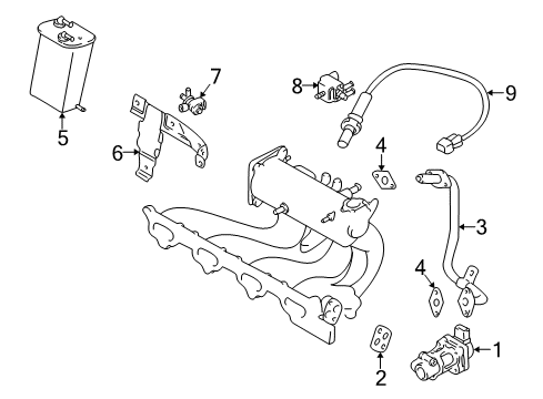 2004 Chevy Tracker EGR System, Emission Diagram