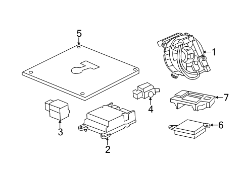 2014 Chevy Caprice Airbag,Instrument Panel Lower Diagram for 92272257