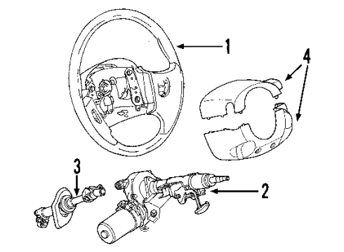 2006 Chevy Equinox Steering Column & Wheel, Steering Gear & Linkage Diagram 1 - Thumbnail