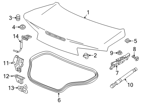 2016 Chevy Camaro Trunk Lid Diagram 2 - Thumbnail