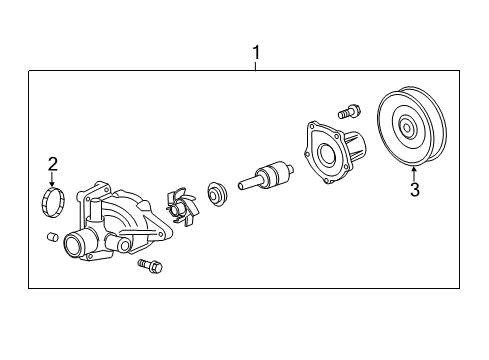 2014 Chevy Spark Cooling System, Radiator, Water Pump, Cooling Fan Diagram 1 - Thumbnail