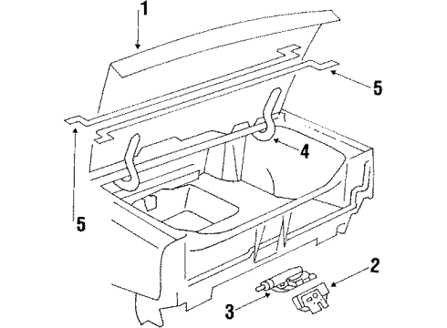 1985 Buick Electra Rod, Torque Compartment Lid Hinge *Tan Diagram for 20434743