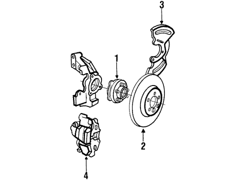 1994 Pontiac Sunbird Front Brakes Diagram