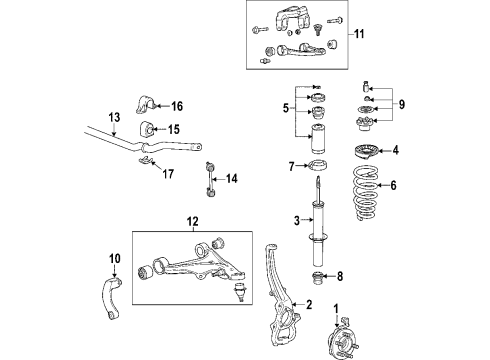 2007 Cadillac STS Shield,Front Shock Absorber Dust Diagram for 88957131