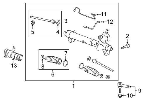 2015 Chevy Captiva Sport Rod Kit,Steering Linkage Inner Tie Diagram for 19149839