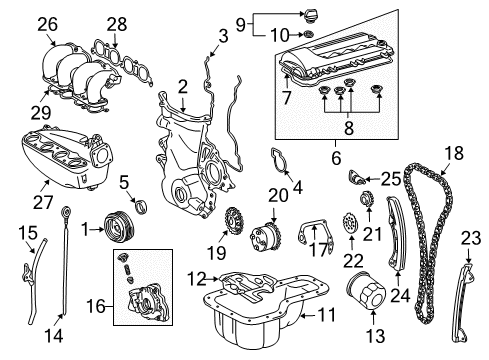 2006 Pontiac Vibe Tube,Oil Level Indicator Diagram for 88969581