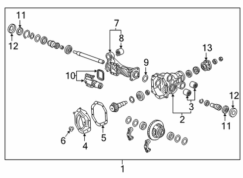 2021 Cadillac Escalade Carrier & Components - Front Diagram