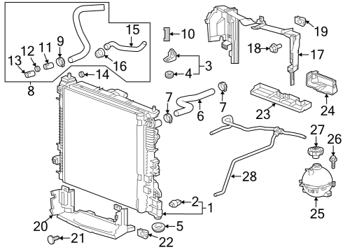 2019 Chevy Blazer Radiator & Components Diagram 2 - Thumbnail