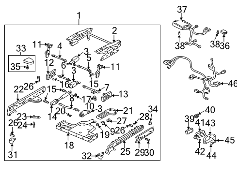 2000 Pontiac Bonneville REINFORCEMENT, Front Seat Back Panel Diagram for 12456715