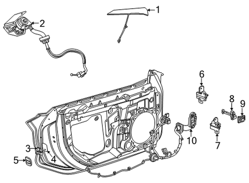 2024 Chevy Corvette HARNESS ASM-FRT S/D DR WRG Diagram for 85627692