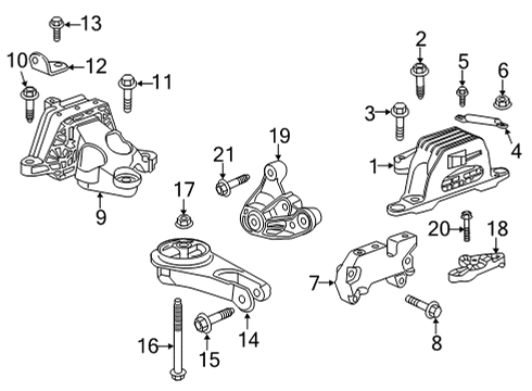 2023 Buick Envision Engine & Trans Mounting Diagram 2 - Thumbnail