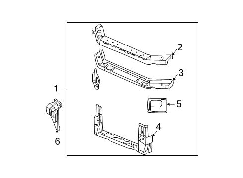 1997 Buick Regal Radiator Support Diagram