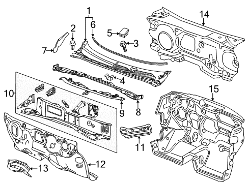 2012 Chevy Sonic Cowl Diagram