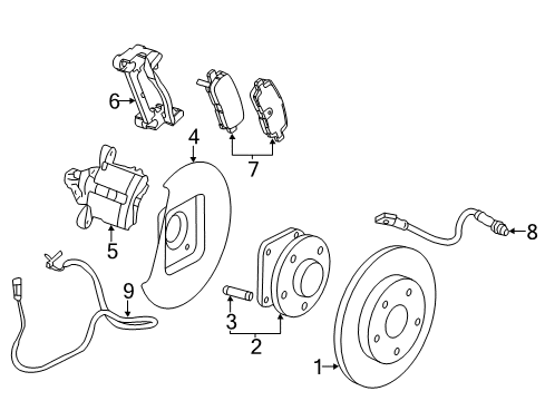 2019 Cadillac XTS Rear Brakes Diagram 1 - Thumbnail