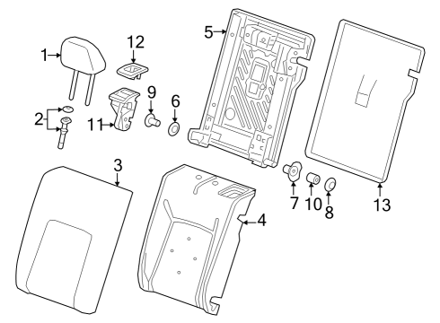 2024 Chevy Trax PAD ASM-R/SEAT BK Diagram for 42819102