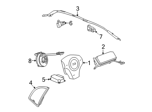 2007 Saturn Aura Air Bag Components Diagram 2 - Thumbnail