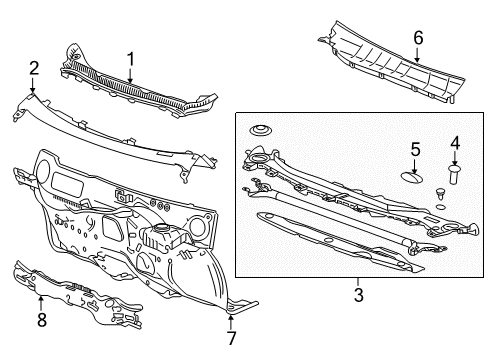 2019 Chevy Cruze Cowl Diagram