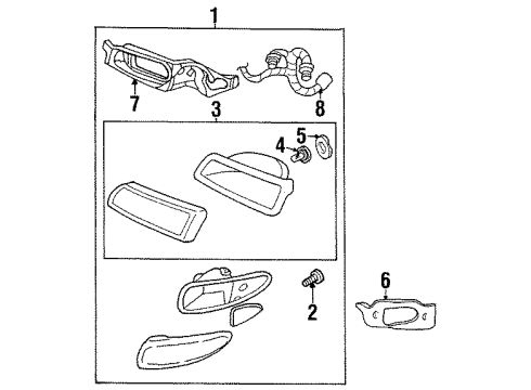 1999 Pontiac Grand Prix Headlamps, Electrical Diagram