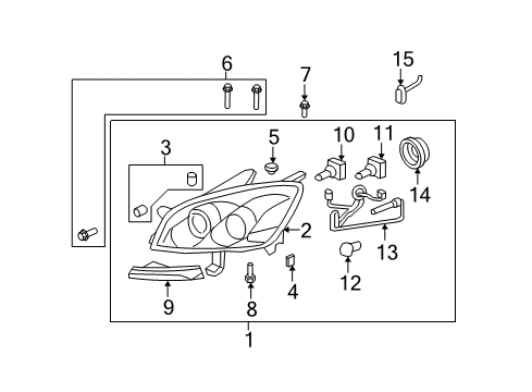 2008 Saturn Outlook Bulbs Diagram 3 - Thumbnail