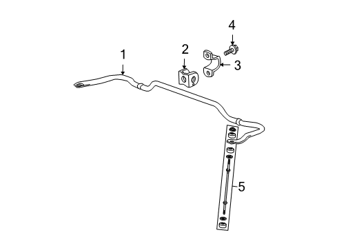 2008 GMC Acadia Rear Suspension, Control Arm Diagram 2 - Thumbnail