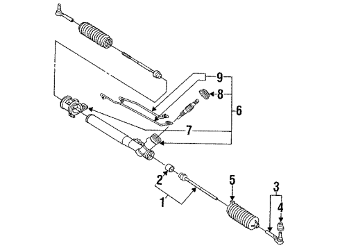 1986 Cadillac DeVille P/S Pump & Hoses, Steering Gear & Linkage Diagram 3 - Thumbnail