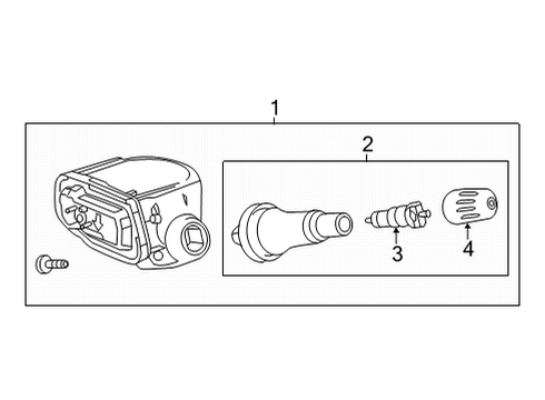 2022 GMC Hummer EV Pickup Tire Pressure Monitoring Diagram