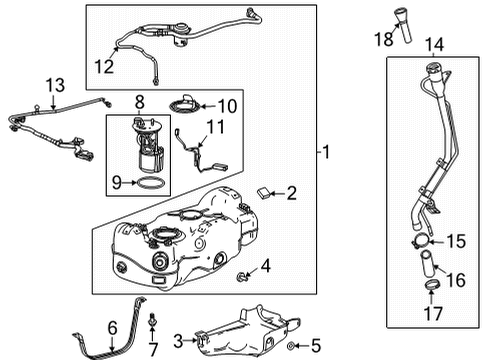 2022 Buick Encore GX Shield, F/Tnk Diagram for 42551928