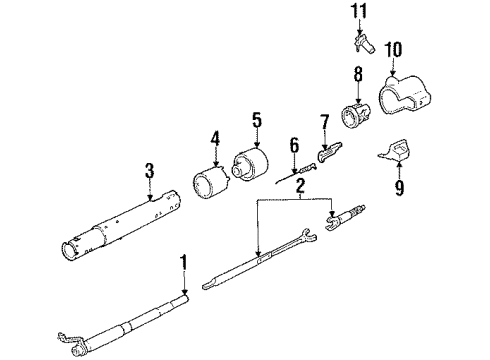 1988 GMC R2500 Steering Column, Steering Gear & Linkage Diagram 2 - Thumbnail