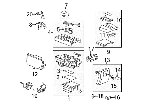 2008 Hummer H2 Center Console Diagram