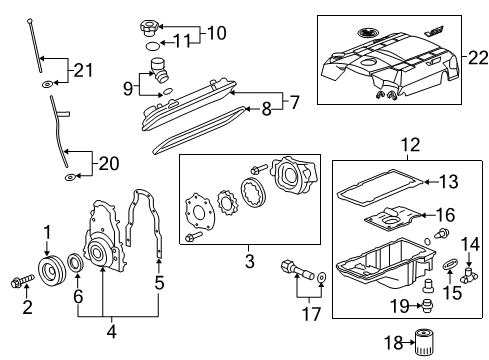 2006 Cadillac CTS Engine Parts & Mounts, Timing, Lubrication System Diagram 5 - Thumbnail