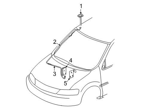 2006 Chevy Uplander Antenna & Radio Diagram 1 - Thumbnail